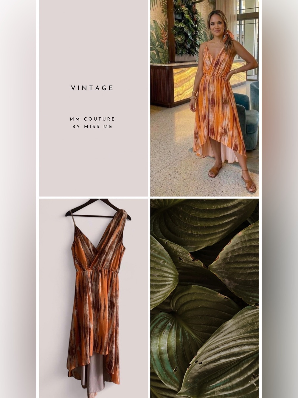 MM Couture by Miss Me Abstract Watercolor High-Low Dress Vintage✨